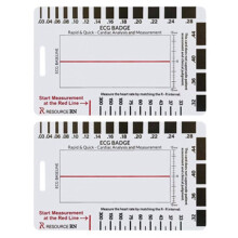 2pcs 7 Step Ruler Measurement Tool Transparent Caliper Portable Plastic Vertical Horizontal ECG Assessment Tool