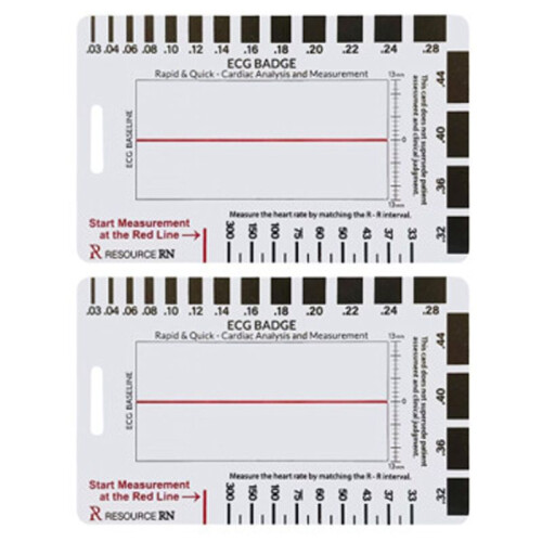 2pcs 7 Step Ruler Measurement Tool Transparent Caliper Portable Plastic Vertical Horizontal ECG Assessment Tool