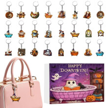Halloween Ornaments Countdown Calendar Count Down to Halloween 24-Pendant Calendar 2D Acrylic Ornament Keepsake A