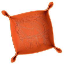 Bolsa Transversal de Couro com Design Oco de Luxo para Armazenamento de Joias e Acessórios, Chaveiro, Pulseira e Organizador A