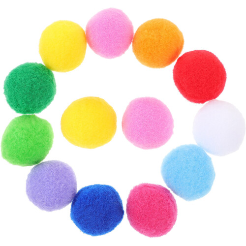 100 Pièces 4 Cm Pompons Assortis Pour Chatons Et Bricolage Créatif 2