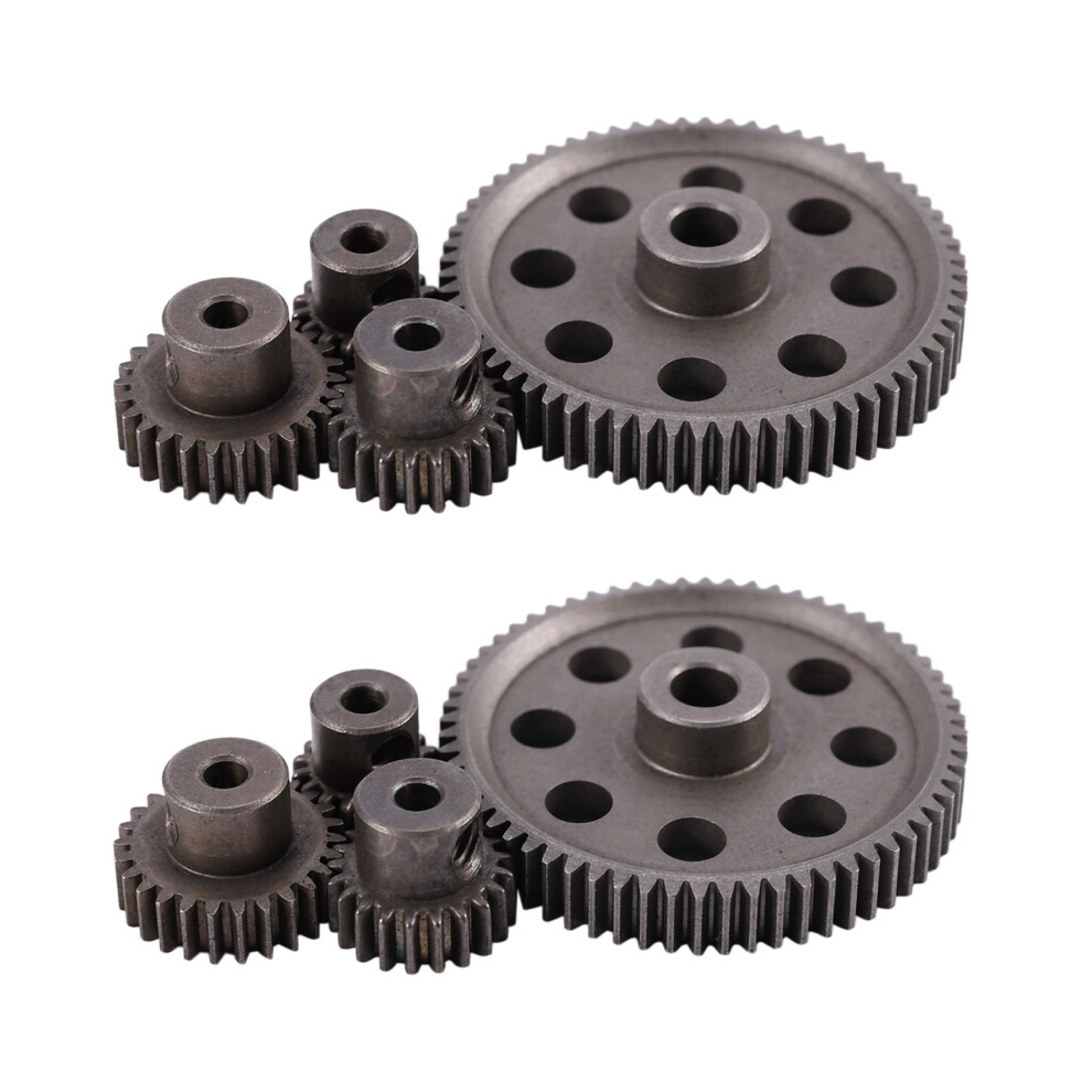 8X Diff Differential Main Metal Spur Gear 64T 17T 21T 26T Motor Gear Rc Car Part For Hsp 1/10 Rc Car Truck 94111 4713683821195