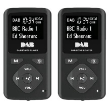 2X DAB/DAB Digital Radio 4.0 Personal Pocket FM Portable Radio Earphone MP3 Micro-USB for Home