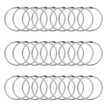 2 Zoll 50Er-Pack Lose BläTter-Binderringe, Vernickelte Stahl-Binderringe, SchlüSselanhäNger-SchlüSselanhäNger, Metallringe