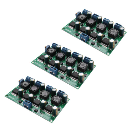 3X 3A 4 Channels Multiple Switching Power Supply Module 3.3V 5V 12V ADJ Adjustable Output   Buck Converter Board