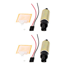 2X 120L/H High Performance Car Electric Gasoline Fuel Pump & Strainer Install Kit for  /  /  /