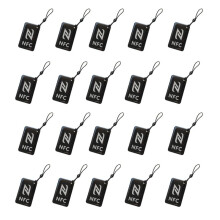 20Pcs NFC Tags Lable Ntag213 13.56mhz Card for All NFC Enabled Phone Business Card NFC 42x26mm Black