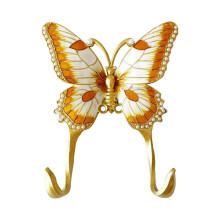 1 Pack Decorative Wall Hook, Vintage Butterfly Shaped Metal Wall Hook for Hanging Coats Clothes Keys Hats Towels