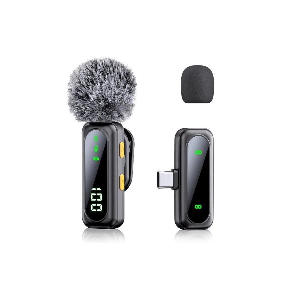 Professional Wireless Lavalier Microphone System With Noise Reduction Led Power Display For Live Streaming Vlog A 6031011472832