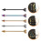 5 stuks rvs barbell oorbel kraakbeen lichaamspiercing 5