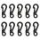 Alloy Carabiner Clip Tiny Spring Snap Hook Carabiners for Backpack Keychains Accessories(Black) 1