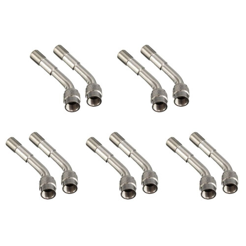 10Pcs Adattatore per Prolunga Valvola per Pneumatici Prolunga per Pneumatici per Auto da 135 Gradi