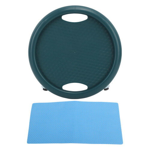 Dark Green Abdominal Wheel Board 4 Rollers 150kg Capacity 1