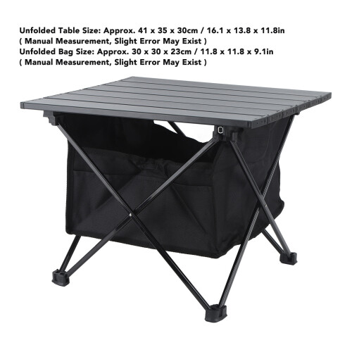 Aluminium Folding Camp Table 41x35x30 cm Silver 1