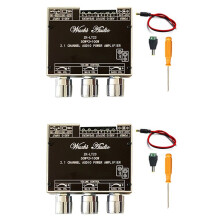 2X ZK-LT23 Audio Amplifier Board with Cable 2.1 Channel 50Wx2+100W Subwoofer TWS True Wireless Audio Module