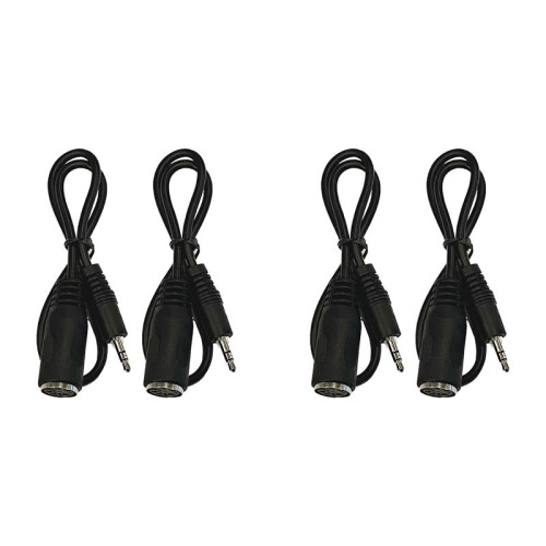 4 Pacotes de Adaptador MIDI Tipo A para 3,5 mm Cabo de 20 Polegadas, Linha de Áudio