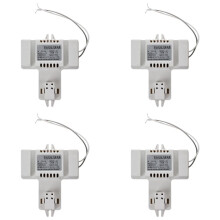 4X White Plastic Shell 4 Pin 2D Tube Bulb Fluorescent Ballast AC 220V 0.19A 38W