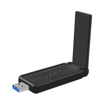 Tarjeta de Red Inalámbrica USB de Doble Banda Wifi 6 de 1800 Mbps y 2,4 GHz con Antena USB 3.0 para Ordenador Portátil y de Escritorio.