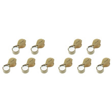 10 Stück 10-fache Vergrößerungsglas-Juwelierauge, faltbare Schmuckschlaufenlupe (Golden)