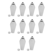 10X Hip Flask 100ML Personalized Coffin Shape Stainless Steel Portable Flagon Travel Wine Pot Bar Supplies Men's Gift