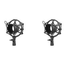 2X Microphone D'Enregistrement de Studio Antichoc En Métal, Clip de Support de Microphone Araignée pour Ordinateur de Diffusion BM800