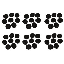 24 Pares 55 mm Reemplazo de Almohadilla de Espuma de Auriculares de Orejas Fundas para Auriculares de Color Negro