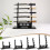 5 Layer Wooden Flute Display Stand, Multi‑Tier Pine Rack with Secure U‑Shaped Support, Light Brown Finish 3