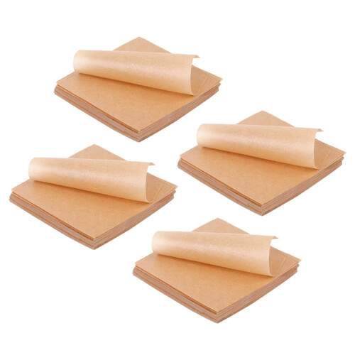 2000 Peças Assadeiras de Papel Pergaminho Cru, Pergaminho Pré-Cortado Antiaderente de 4X4 Polegadas, Perfeito para Embrulho