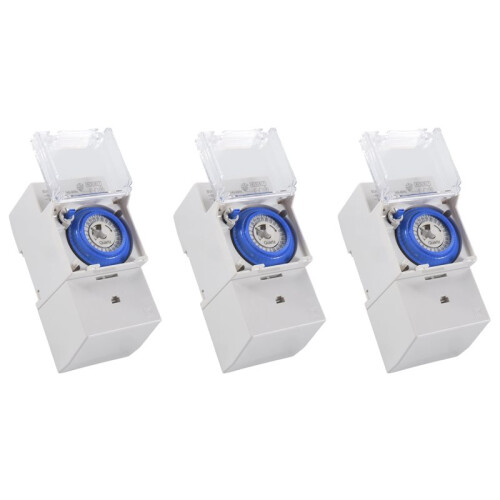3X SUL181H Mechanical Timer 24 Hours   Relay Electrical Programmable Timer 24 Hour Din Rail Timer 1