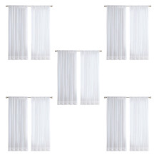 10Pcs Super Soft Great Hand Feeling White Tulle Curtains for Living Room Decoration Chiffon Solid Sheer Voile