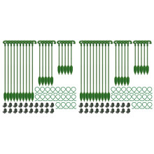 40 Packung Blumen Pflanzen StäBe (3 Größen), 40 Pflanzen Stützen Clips und 40 Orchideen Clips