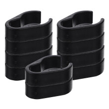 50Pièces Support De Câble Micro Noir Robuste Pour Maison Et Scène