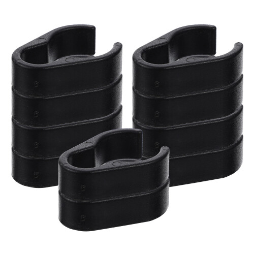 50Pièces Support De Câble Micro Noir Robuste Pour Maison Et Scène