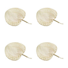4X Cool Baby Mosquito Repellent Fan Summer Manual Straw Hand Fans  Leaf
