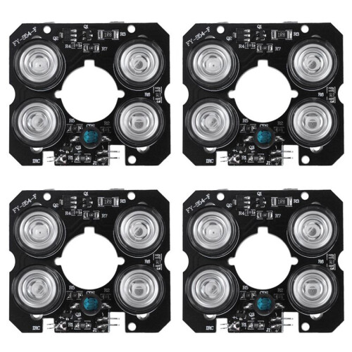 4X 4 Array IR LED Spot Light Infrared 4X IR LED Board for CCTV Cameras Night Vision (52mm Diameter)