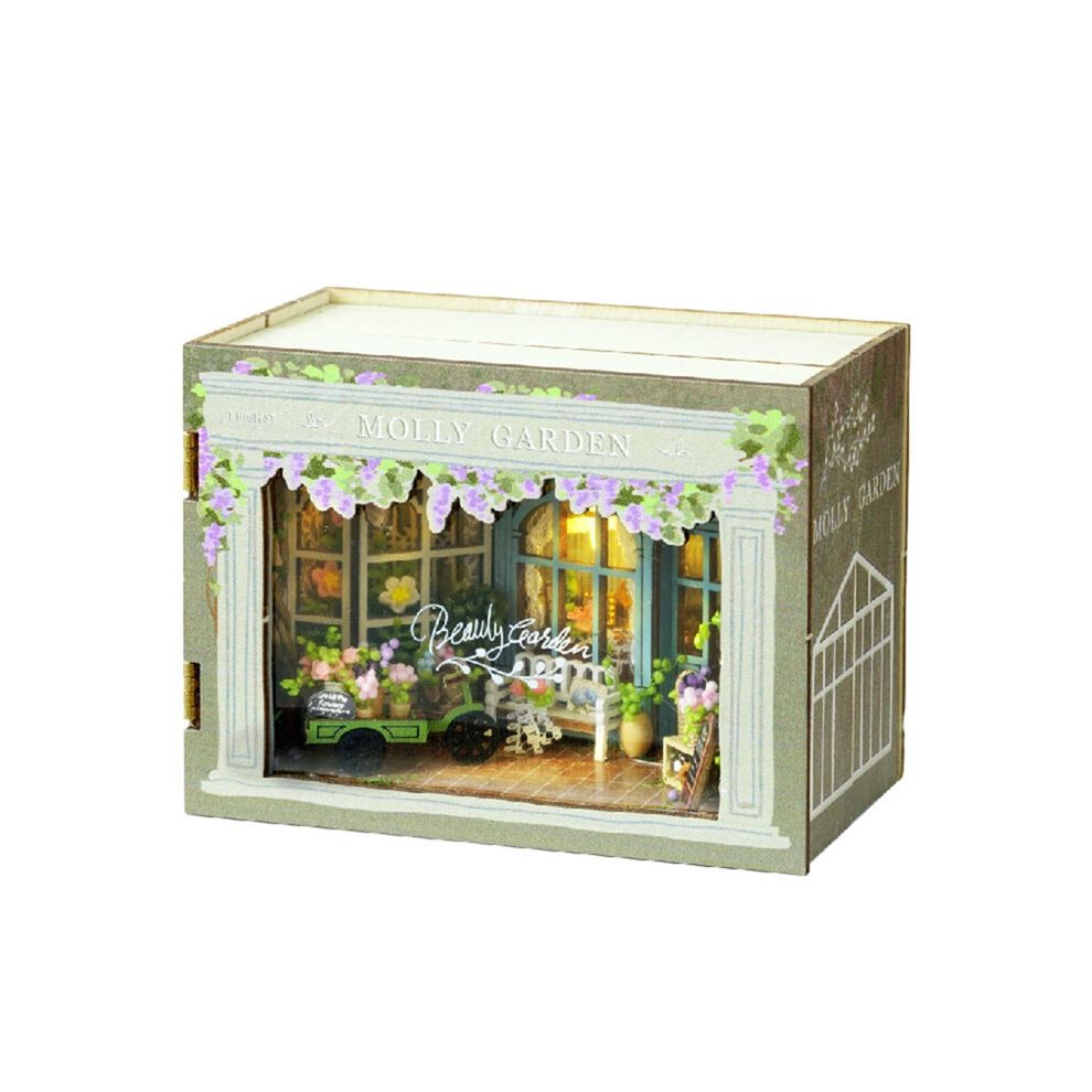 Diy Book Nook Kit With 3D Puzzle Model Building Wooden Bookshelf Bookend Toy Halloween Christmas Birthday Gift -112 6031658696110
