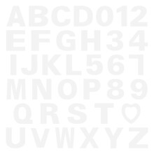 37Pcs Alphabet And Number Cake Stencils White