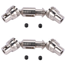 2X Upgrade Spare Part Metal Drive Rear Axle Shaft Set for WPL 1/16 6WD B16