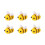6Pcs Lovely DIY Wool Felt Bee Decorations Plush Miniature Craft Bees 1