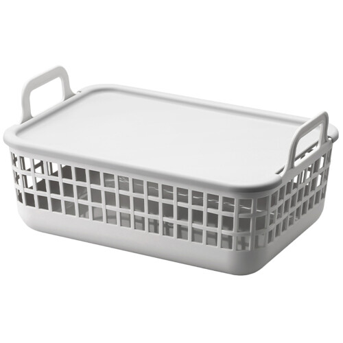 Small Laundry Hamper Plastic Grey 1pcs 13.0x9.3x6.4in