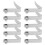 10Pcs Compressed Silver V Shape Shrapnel Solid Steel Snap Clip for DIY 1