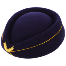 Beret Hat Stewardess Flight Attendant Women Uniform Cap