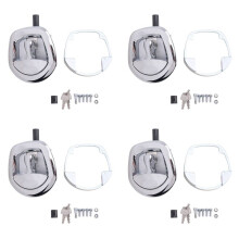 4X Cerradura de Cola de Pez Tipo T Cerradura de Puerta Mecánica para Remolque Modificado Todoterreno Cerradura Antirrobo de Escolta Cerradura de