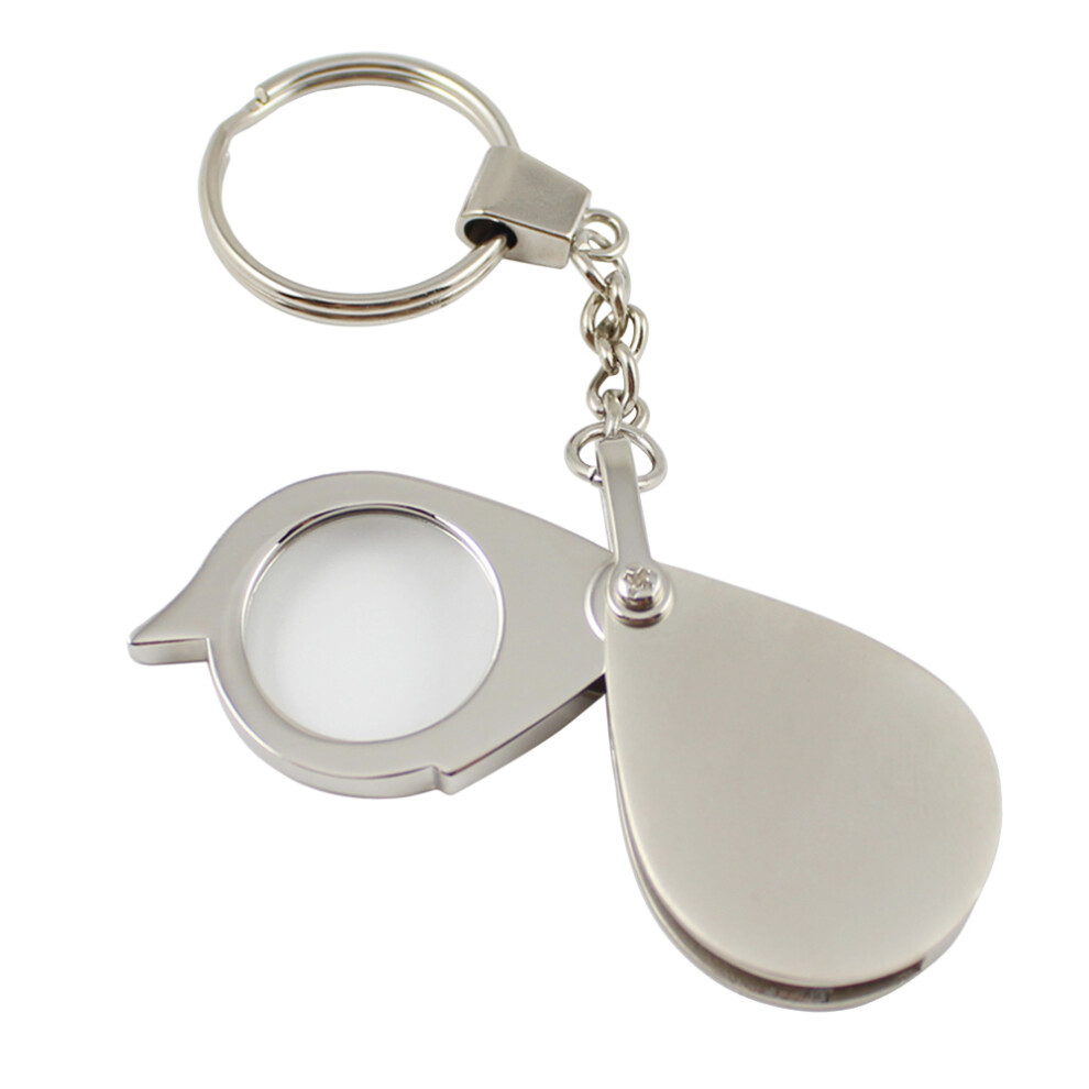 Solustre 8X 30Mm Metal Folding Pocket Mirror With Optical Glass Magnifier