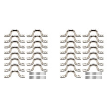 30Pcs Piastra Peck in Acciaio Inox Piastre Ad Occhio Gancio A Soffitto Kayak Piastra Ad Occhio Kayak Pad per Kayak Canoa, Kayak Canoa Rigging