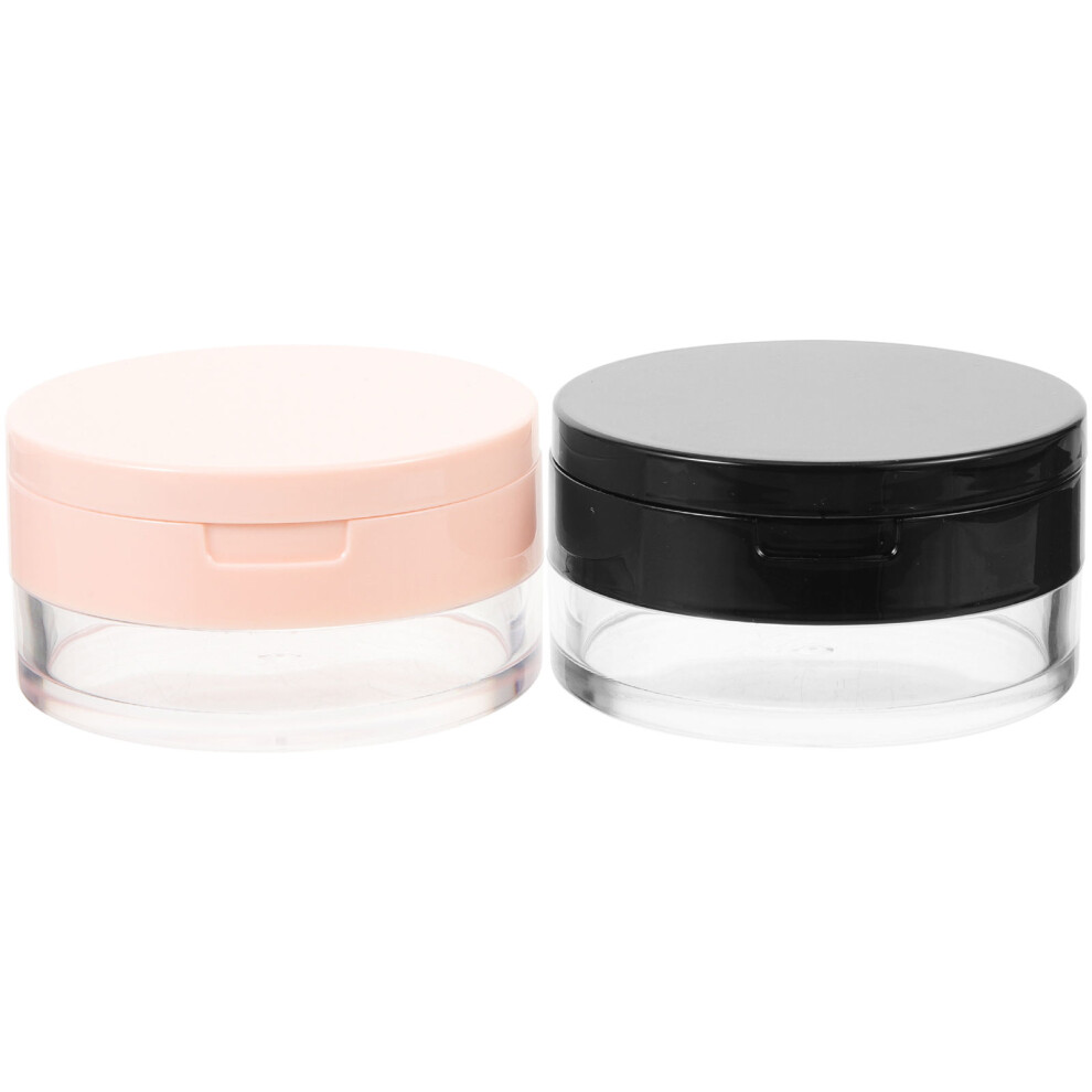 Iplusmile 2Pcs Lightweight Body Powder Containers Durable Plastic Makeup Storage