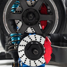 RC Car Upgrade Aluminum Alloy Brake Disc + Calipers Kit for 1/10 for 4-TEC DRIFT MUSTANG RC Car Accessories