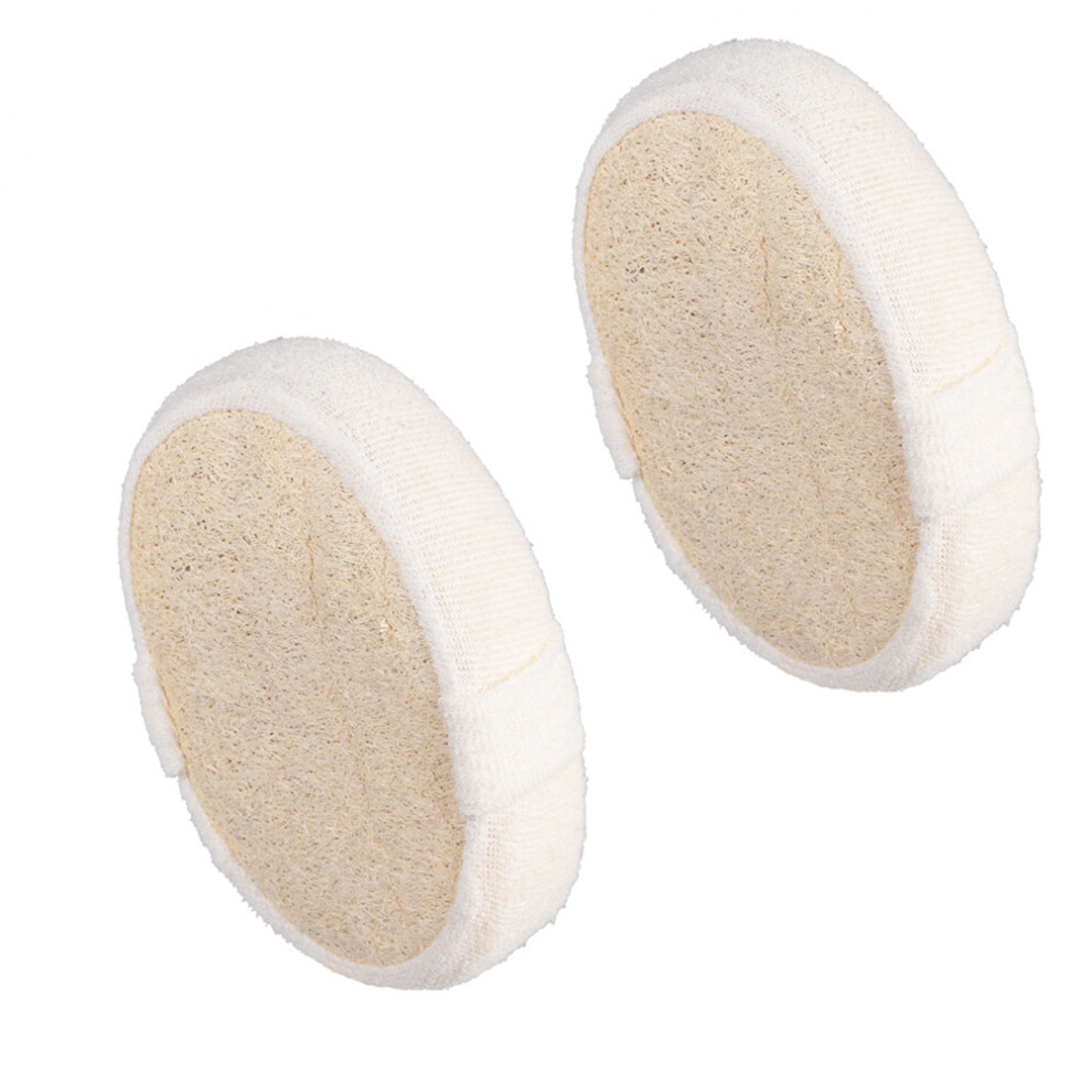 Villcase 4 Pcs Oval Natural Exfoliating Loofah Sponge Pads For Bath Shower