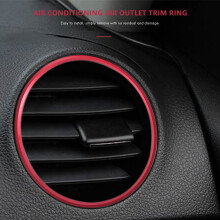 5PCS Car Air Condition Air Vent Outlet Ring Trim Decoration for AMG A B Class CLA GLA