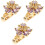 3Pièces Décor Montre Fleur Violet Compact Alliage Durable Et Élégant 3